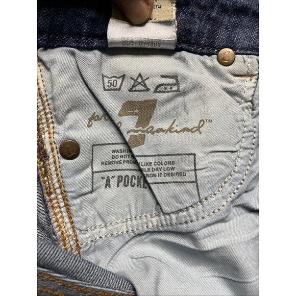 7 For All Mankind Vintage Y2K 90s Womans Embroidered Rhinestone A Pocket Size 25 - Picture 9 of 13